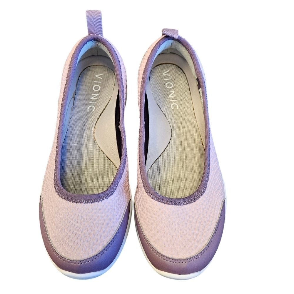 Vionic Sky Sena Lilac Comfort Womens Flat Shoes NEW - Picture 2 of 9